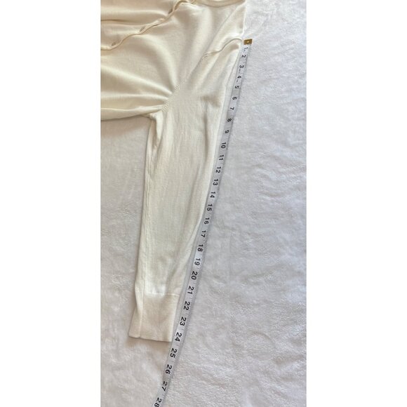 Lands End Womens Ivory Button-Down White Cardigan Sweater Size Large (14-16 ) - Picture 11 of 12